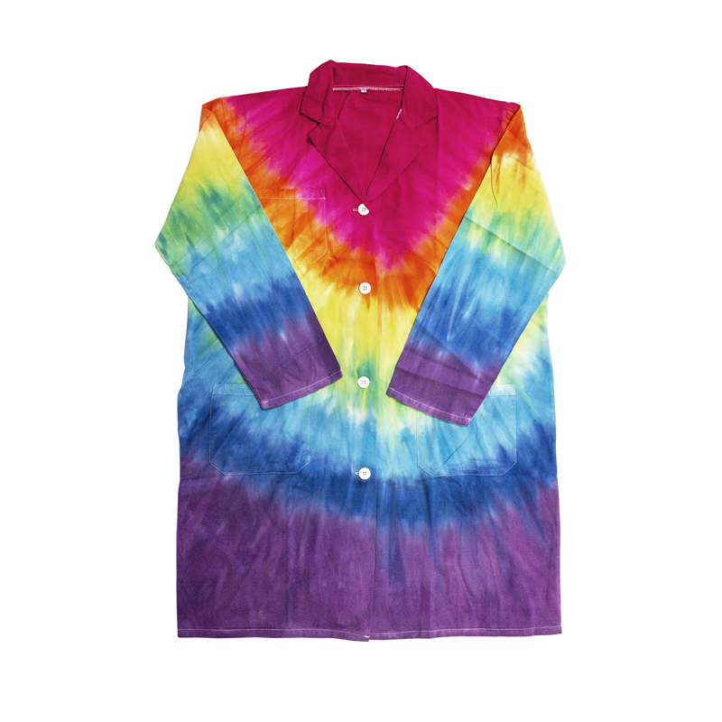 lab dye tie Dye X Lab  Scientific American Large  Tie Rainbow Coat,